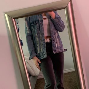 Forever 21 Ripped Jean Jacket